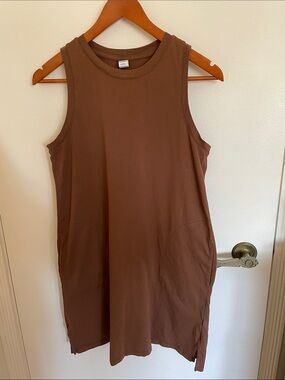 Old Navy Brown Crewneck Cotton Tank Dress Size M